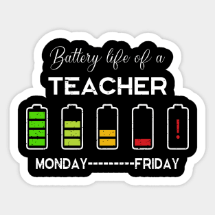 Battery life of a teacher Sticker